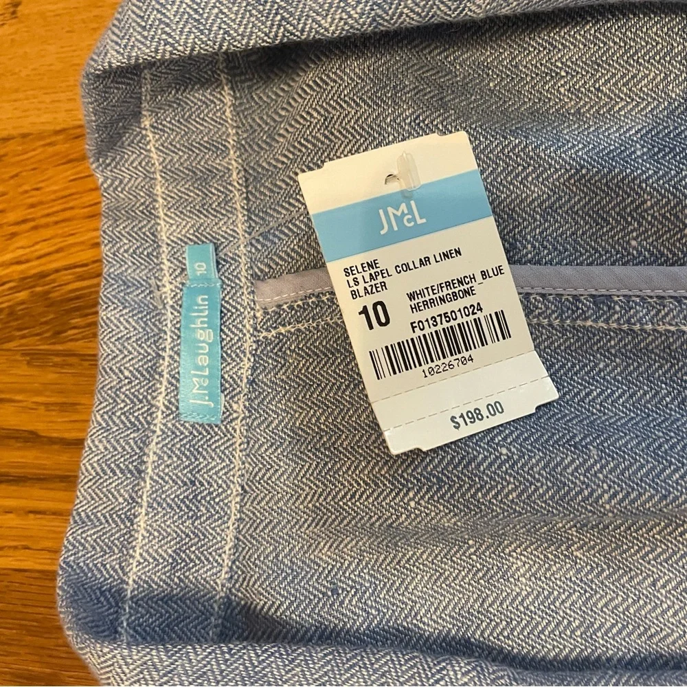 J McLaughlin linen blazer size 10 nwt - Picture 2 of 3